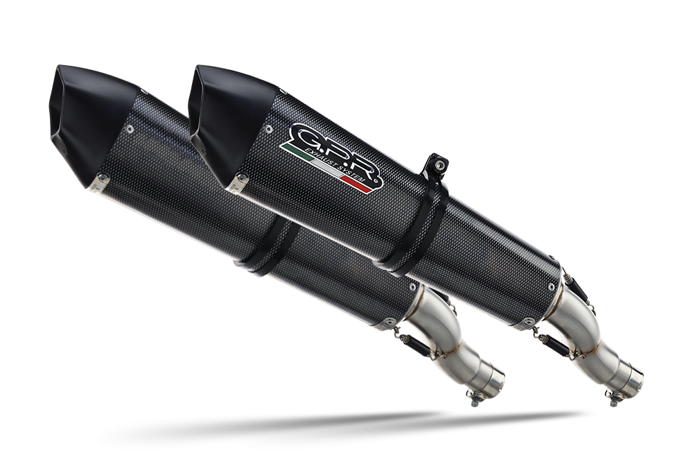 Exhaust compatible with Bmw K1600GT 2022-2025, GP Evo4 Poppy, Dual slip-on including removable db killers and link pipes 