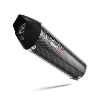 Pot echappement compatible avec Cf Moto 300 NK 2022-2024, GP Evo4 Poppy, Pot échappement complet, non légal pour les pays de l'UE, avec db killer amovible 