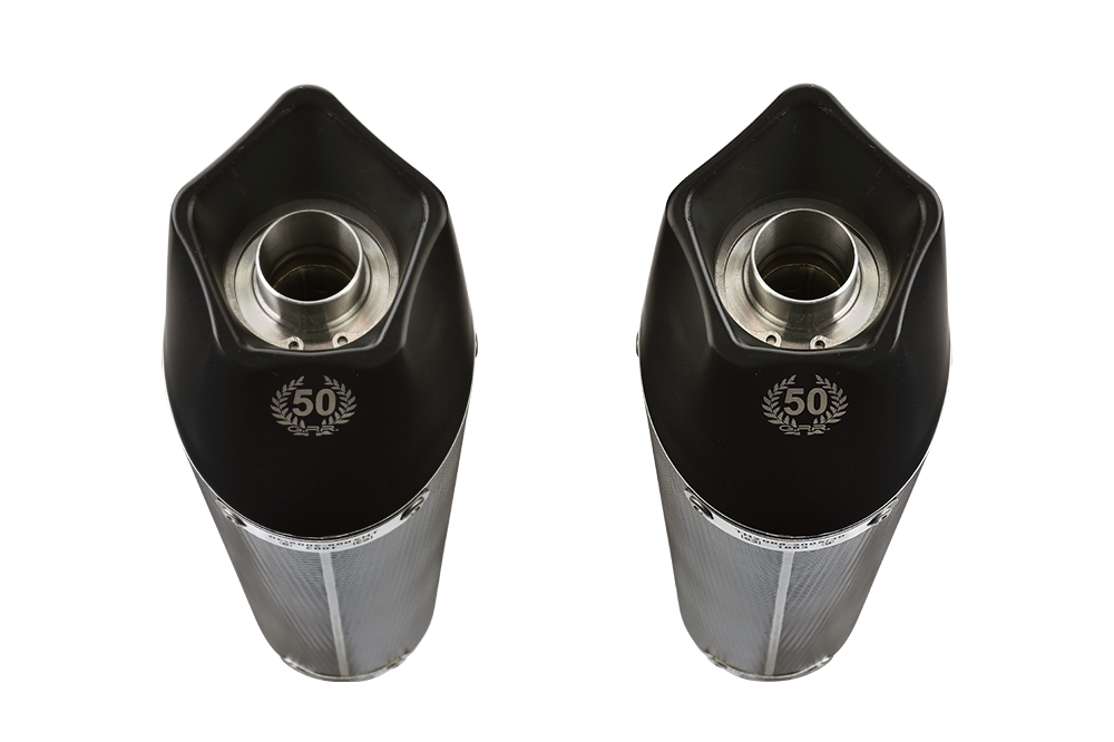 Exhaust compatible with Kawasaki Ninja 1000 2011-2016, Gpe Ann. Poppy, Dual slip-on including removable db killers and link pipes 