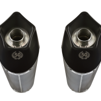 Exhaust compatible with Kawasaki Ninja 1000 2011-2016, Gpe Ann. Poppy, Dual slip-on including removable db killers and link pipes 