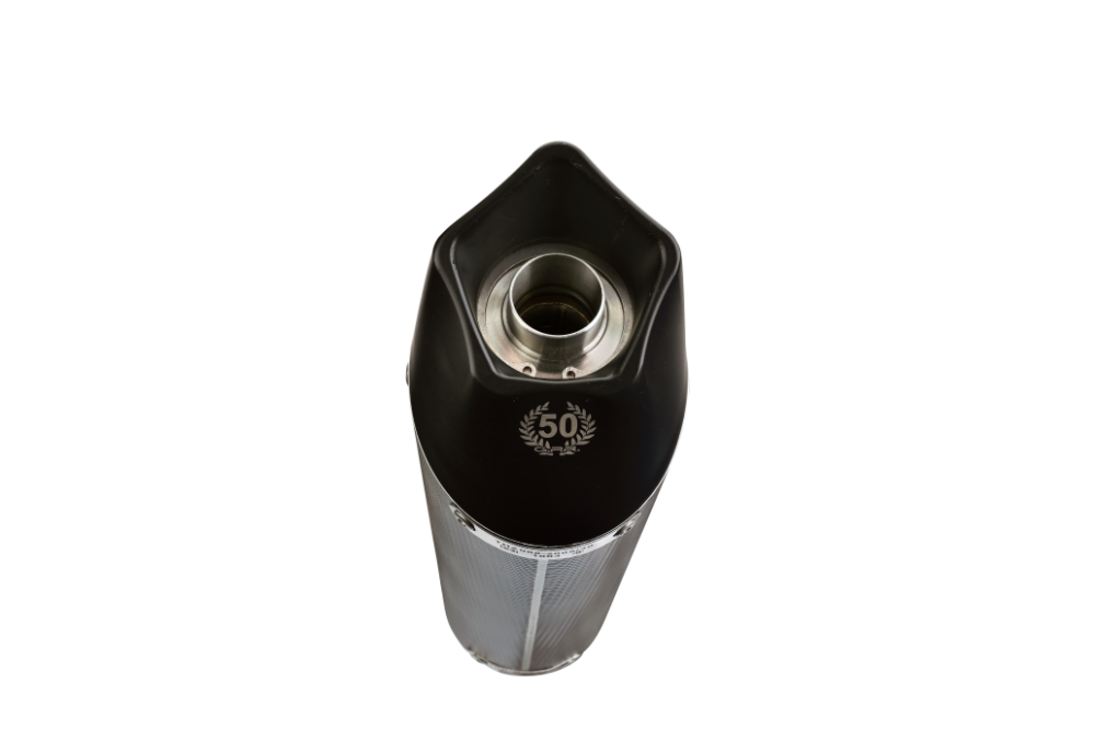 Pot echappement compatible avec Bmw G 310 Gs 2022-2024, Gpe Ann. Poppy, Pot échappement complet, non légal pour les pays de l'UE, avec db killer amovible 