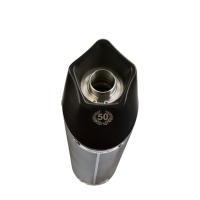 Pot echappement compatible avec Bmw G 310 Gs 2022-2024, Gpe Ann. Poppy, Pot échappement complet, non légal pour les pays de l'UE, avec db killer amovible 
