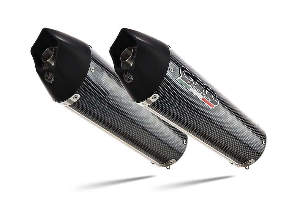 Exhaust compatible with Ducati Multistrada 620 2005-2007, Gpe Ann. Poppy, Dual slip-on including removable db killers and link pipes 