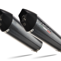 Exhaust compatible with Ducati Multistrada 620 2005-2007, Gpe Ann. Poppy, Dual slip-on including removable db killers and link pipes 