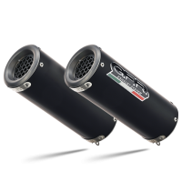 Exhaust compatible with Suzuki GSX-R1000 2009-2011, M3 Black Titanium, Dual slip-on including removable db killers and link pipes 