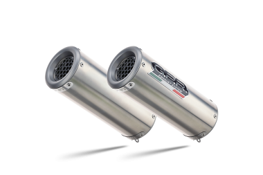 Exhaust compatible with Ducati Monster 796 2010-2014, M3 Inox , Dual slip-on including removable db killers and link pipes 