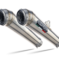 Pot echappement compatible avec Kawasaki Zzr 1400 2023-2024, Powercone Evo, Paire de pot d'échappement homologuées, livrées avec db killer amovible et raccords spécifiques 