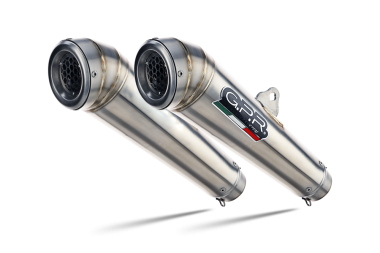 Exhaust compatible with Ducati Streetfighter 848 2011-2014, Powercone Evo, Dual slip-on including removable db killers and link pipes 