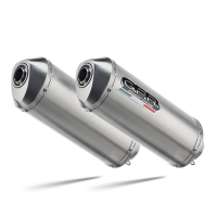 Exhaust compatible with Suzuki GSX-R1000 2009-2011, Satinox , Dual slip-on including removable db killers and link pipes 
