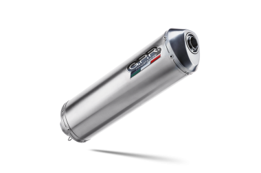 Exhaust compatible with Bmw F700GS 2016-2018, Satinox, Slip-on exhaust including removable db killer and link pipe 