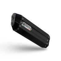 Exhaust compatible with Ktm 1290 Super Adventure 2015-2016, Hyper Sonic Black Titanium, Slip-on exhaust including removable db killer and link pipe 