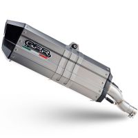 Exhaust compatible with Ktm 1290 Super Adventure 2017-2020, Hyper Sonic Titanium, Slip-on exhaust including removable db killer and link pipe 