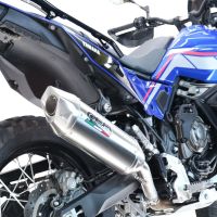 Pot echappement compatible avec Suzuki V-STROM DL 800 DE - SE 2023-2025, Furore-X Acciaio Inox, Échappement légal, homologué,silencieux avec db killer amovible et tuyau de liaison spécifique 