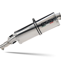 Exhaust compatible with Moto Guzzi Norge 1200 4V - GT 8V 2006-2016, Trioval, Slip-on exhaust including removable db killer and link pipe 