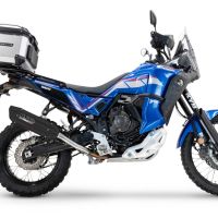 Exhaust compatible with Yamaha Tenere 700 2024-2025, Furore-X Titanio Nero, Slip-on exhaust including removable db killer and link pipe 