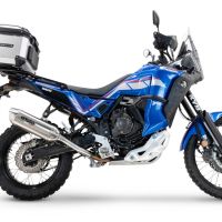 Exhaust compatible with Yamaha Tenere 700 2024-2025, Furore-X Acciaio Inox, Slip-on exhaust including removable db killer and link pipe 