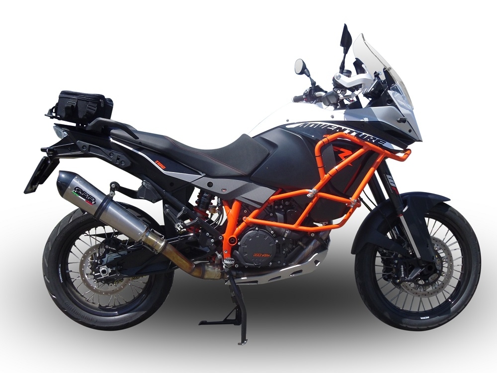 Pot echappement compatible avec Ktm Lc 8 Adventure 1190 2013-2016, Gpe Ann. titanium, Pot échappement racing, avec les tuyaux de liaison, article sans homologation 