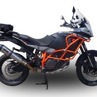 Pot echappement compatible avec Ktm Lc 8 Adventure 1190 2013-2016, Gpe Ann. titanium, Pot échappement racing, avec les tuyaux de liaison, article sans homologation 