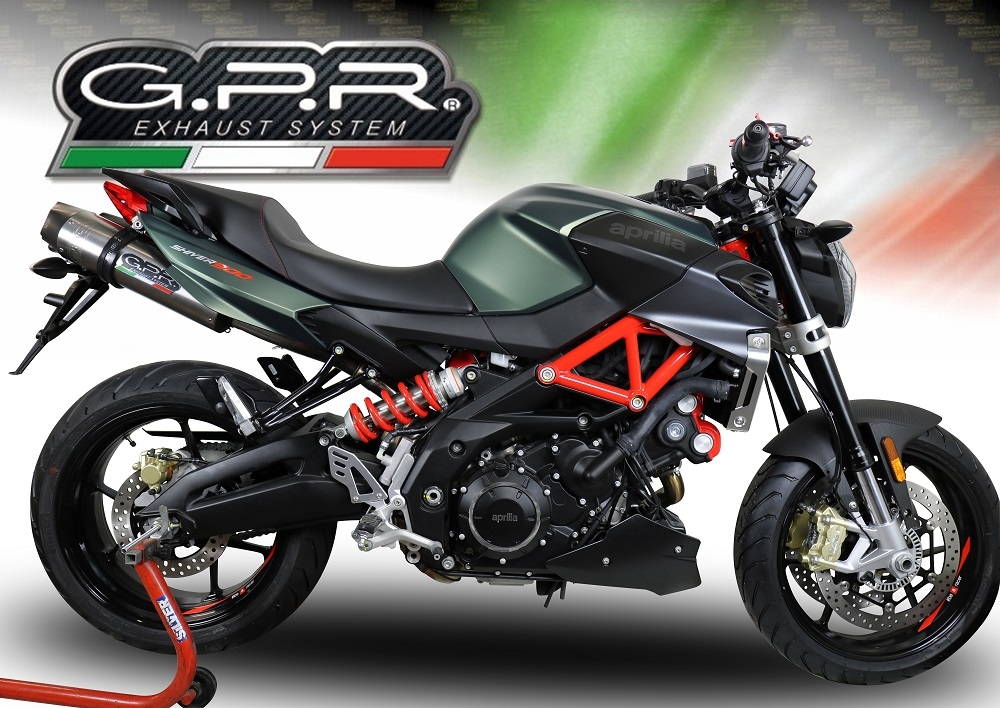Exhaust compatible with Aprilia Shiver 750 Gt 2007-2016, Gpe Ann. titanium, Dual slip-on including removable db killers and link pipes 