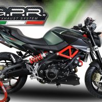 Exhaust compatible with Aprilia Shiver 750 Gt 2007-2016, Gpe Ann. titanium, Dual slip-on including removable db killers and link pipes 