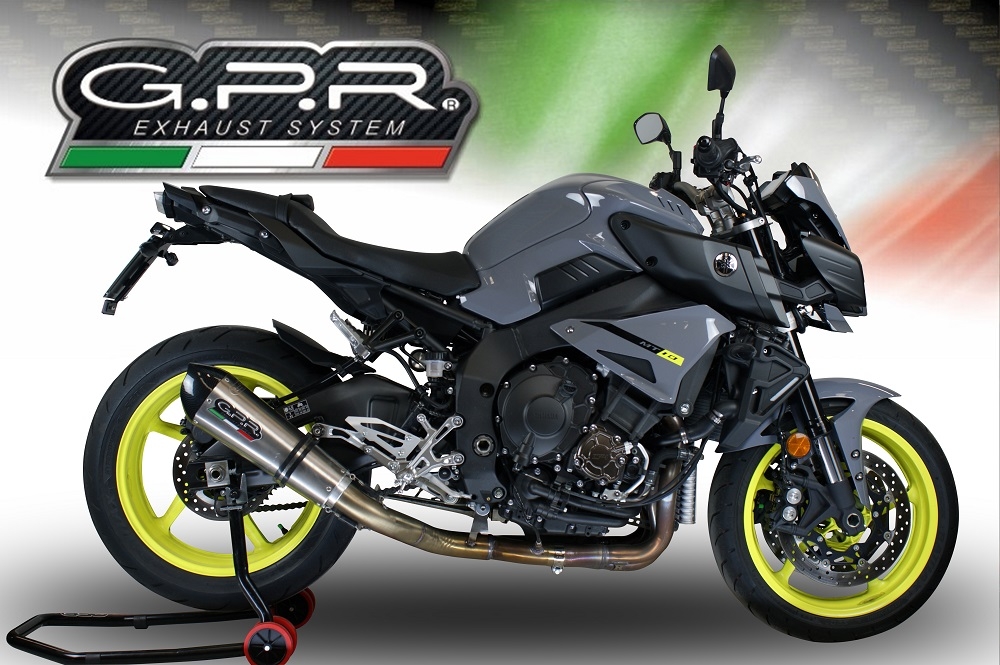 Pot echappement compatible avec Yamaha Mt-10 2016-2024, Gpe Ann. titanium, Système demi complet ,pot chappement racing,article sans homologation 