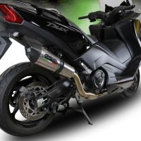 Pot echappement compatible avec Yamaha T-Max 530 2017-2021, Gpe Ann. titanium, Pot échappement complet, non légal pour les pays de l'UE, avec db killer amovible 