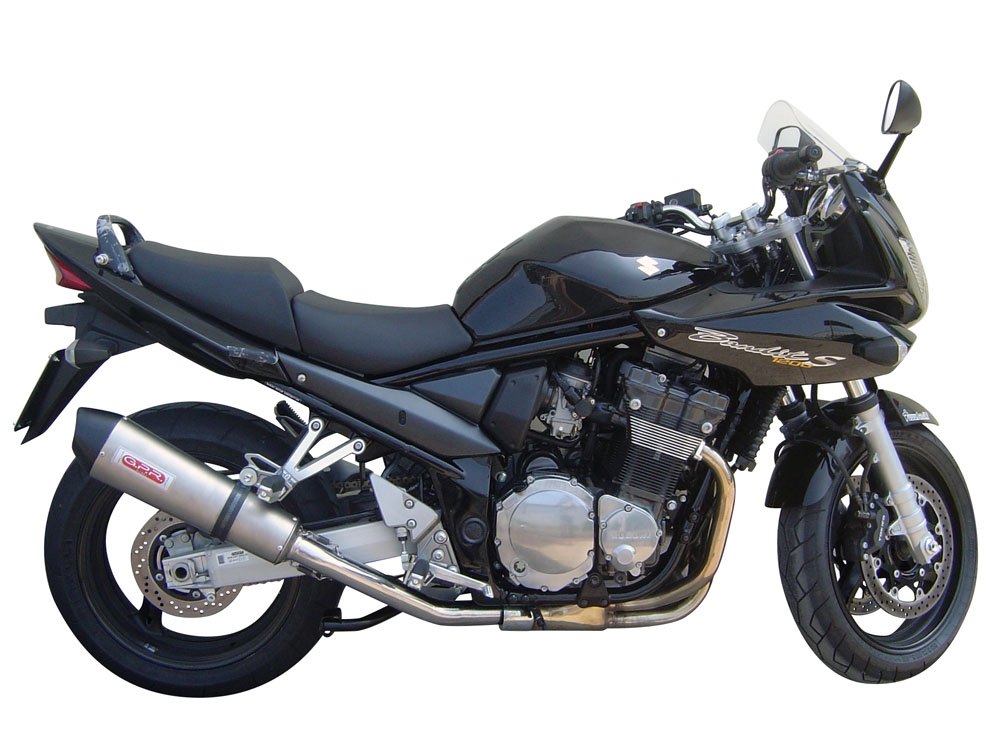 Exhaust compatible with Suzuki Gsf 1200 Bandit - S 2005-2006, Gpe Ann. titanium, Slip-on exhaust including removable db killer and link pipe 