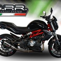 Exhaust compatible with Benelli Bn 302 S 2015-2016, Gpe Ann. titanium, Slip-on exhaust including removable db killer and link pipe 