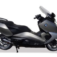 Exhaust compatible with Bmw C650GT 2012-2015, Gpe Ann. titanium, Slip-on exhaust including removable db killer and link pipe 