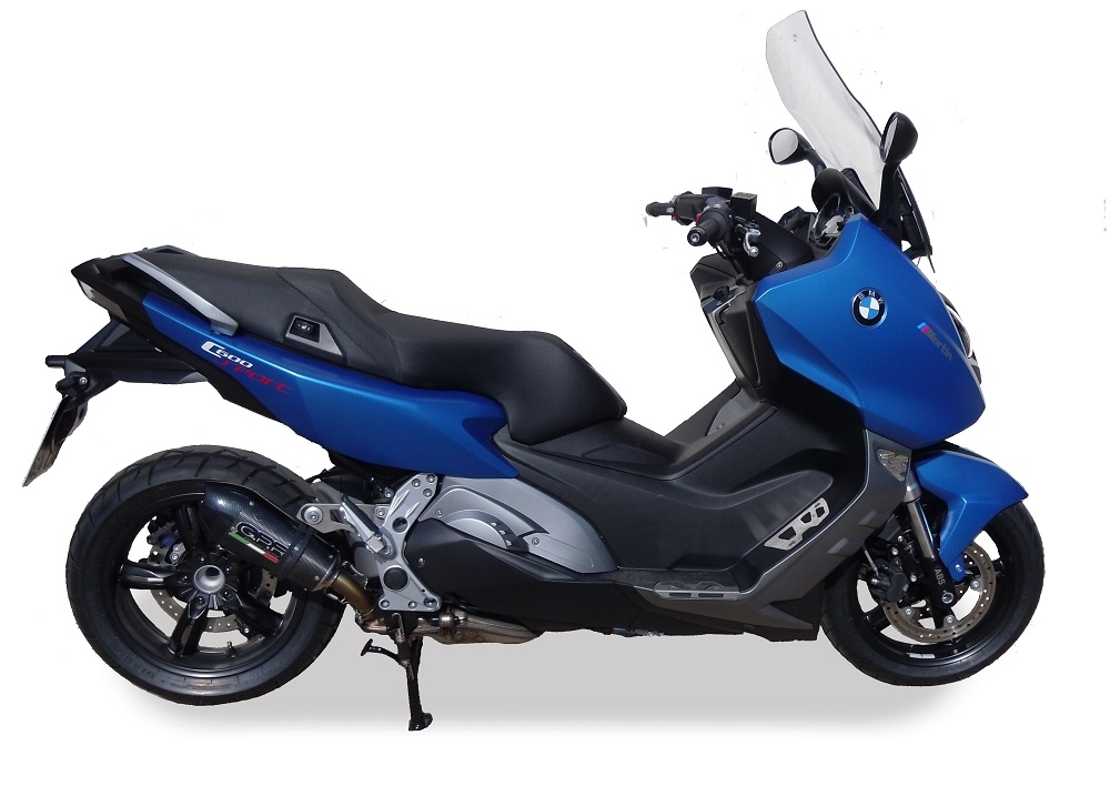 Exhaust compatible with Bmw C600 Sport 2012-2016, Gpe Ann. Poppy, Slip-on exhaust including removable db killer and link pipe 