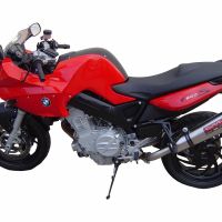 Exhaust compatible with Bmw F800 F800S F800ST 2006-2011, Gpe Ann. titanium, Slip-on exhaust including removable db killer and link pipe 
