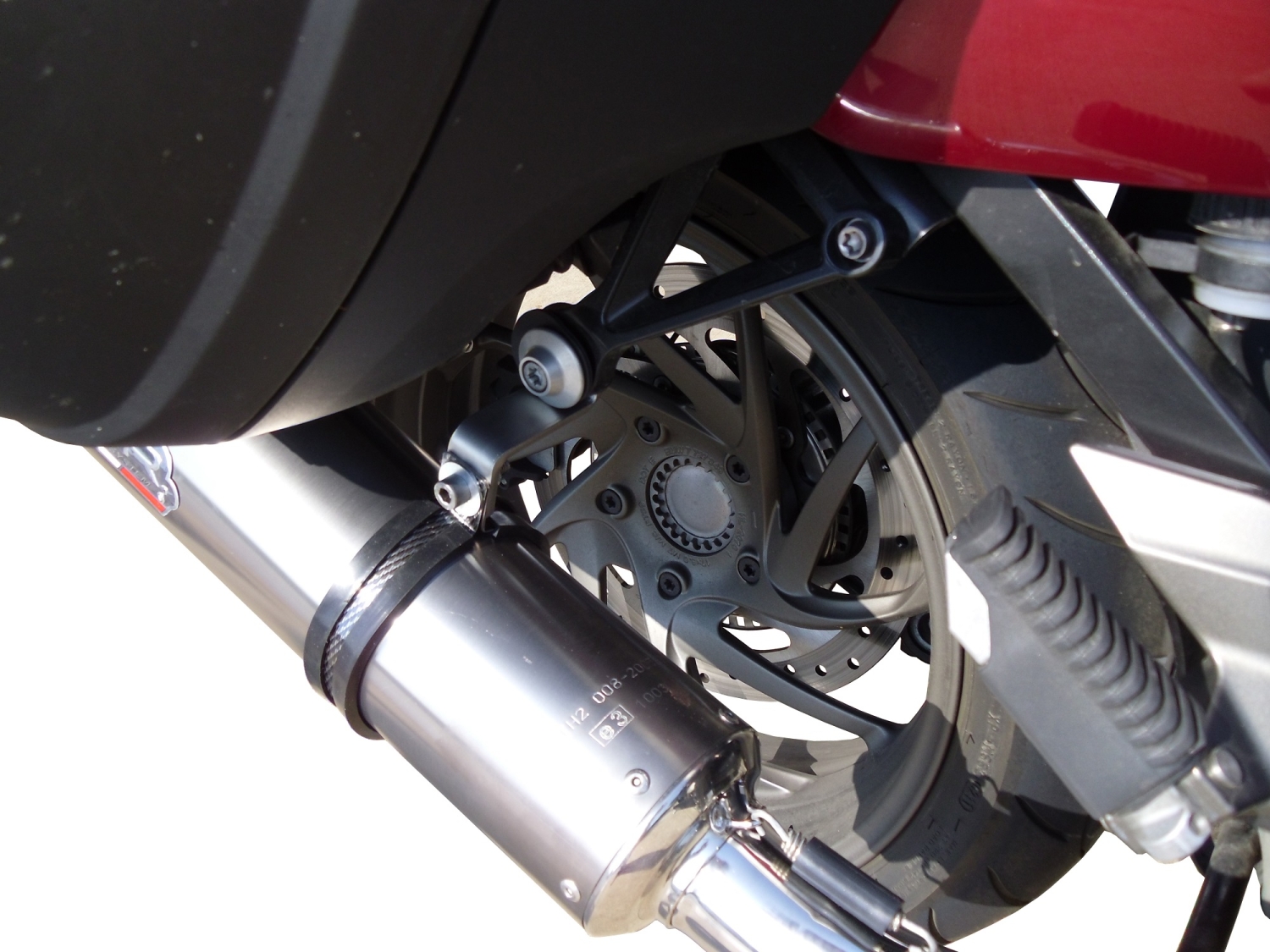 Exhaust compatible with Bmw K1600GT 2022-2025, GP Evo4 Poppy, Dual slip-on including removable db killers and link pipes 