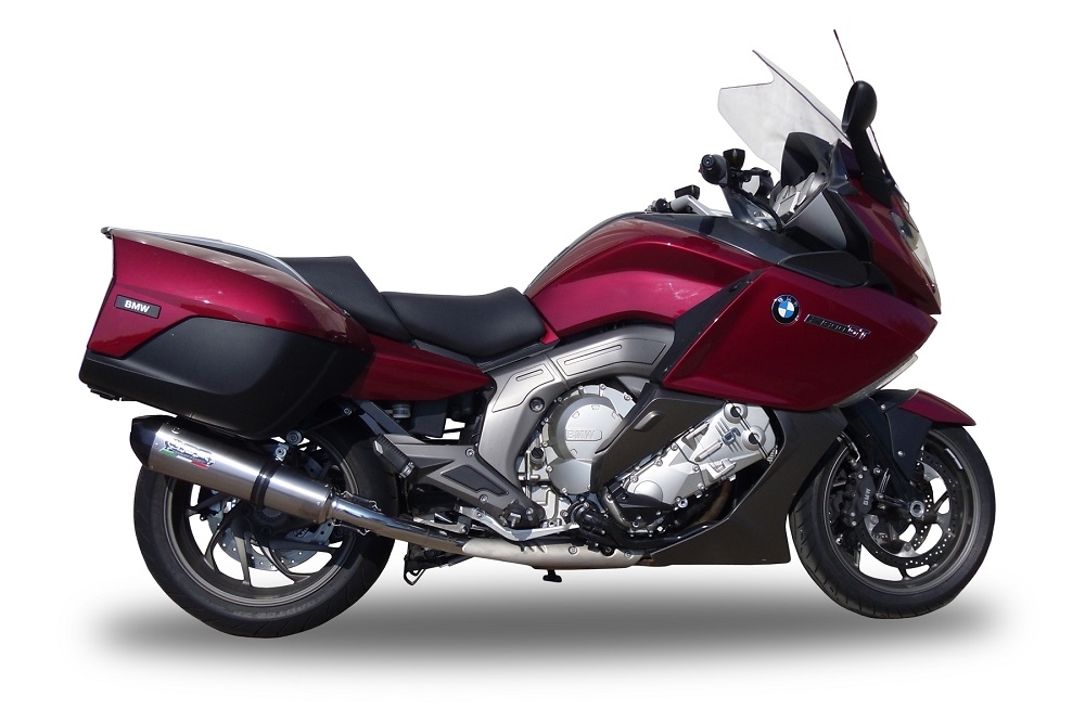 Exhaust compatible with Bmw K1600GT 2010-2016, Gpe Ann. titanium, Dual slip-on including removable db killers and link pipes 
