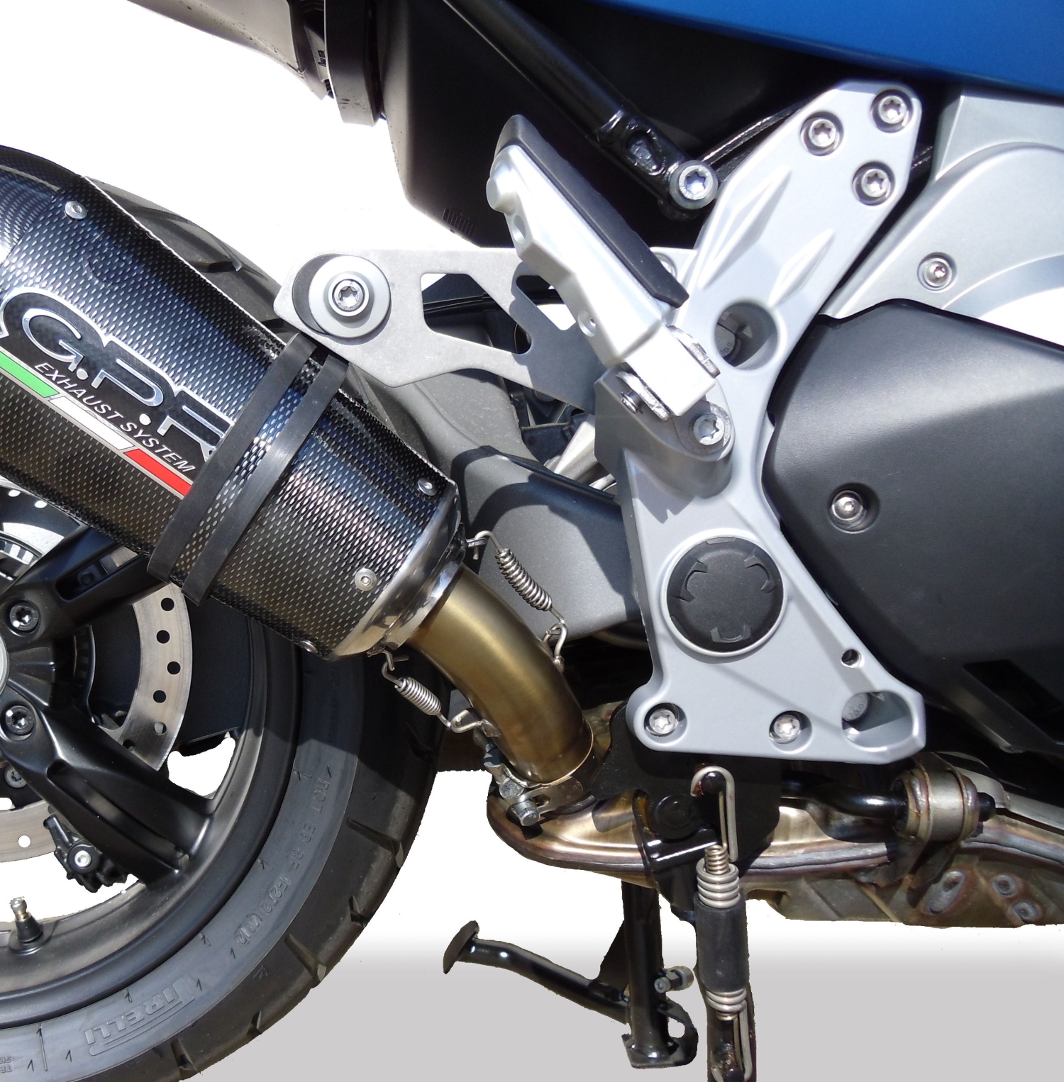 Exhaust compatible with Bmw C600 Sport 2012-2016, Gpe Ann. Poppy, Slip-on exhaust including removable db killer and link pipe 