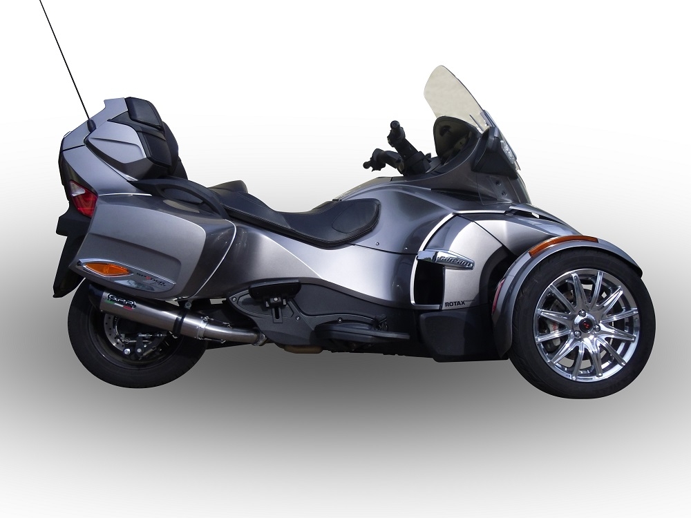 Exhaust compatible with Can Am Spyder 1000 Rs - RSs 2013-2016, Gpe Ann. titanium, Slip-on exhaust including removable db killer and link pipe 