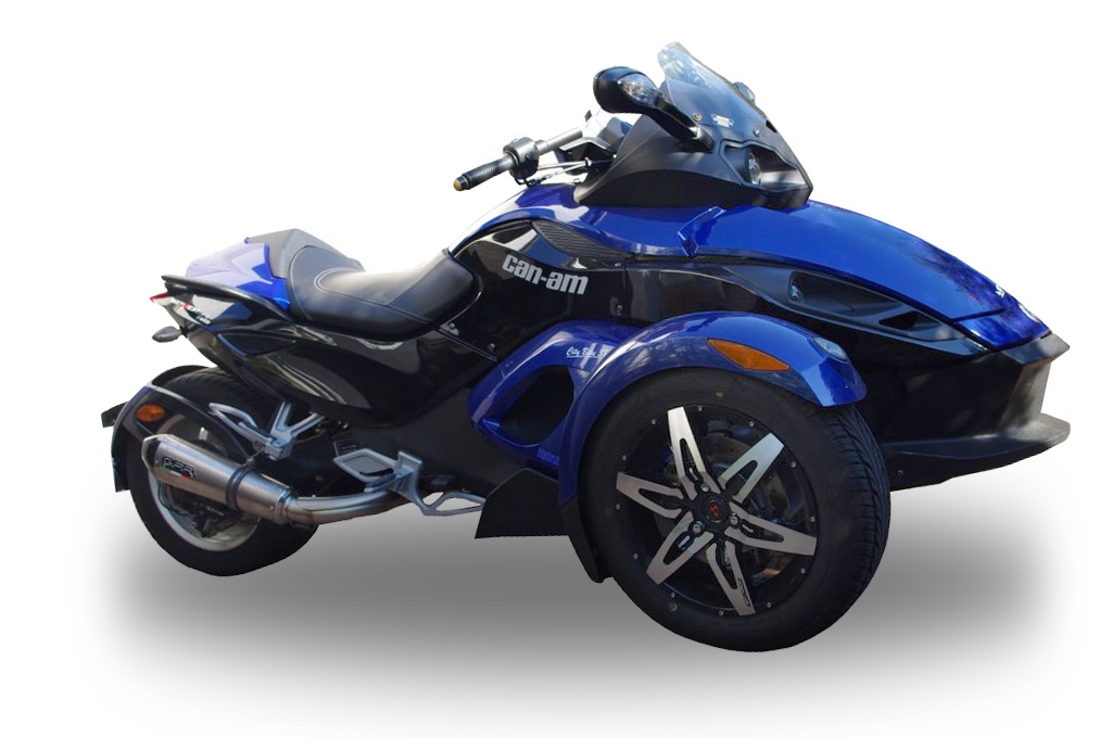 Exhaust compatible with Can Am Spyder Rs 1000 2008-2012, Gpe Ann. titanium, Slip-on exhaust including removable db killer and link pipe 