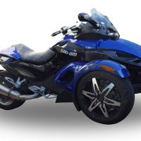 Exhaust compatible with Can Am Spyder Rs 1000 2008-2012, Gpe Ann. titanium, Slip-on exhaust including removable db killer and link pipe 