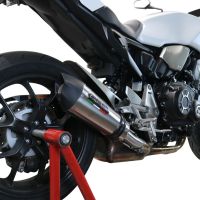 Exhaust compatible with Honda CB1000R 2018-2020, GP Evo4 Titanium, Slip-on exhaust including removable db killer and link pipe 