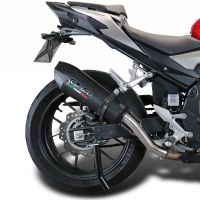 Exhaust compatible with Honda CB500X 2019-2025, GP Evo4 Black Titanium, Slip-on exhaust including removable db killer and link pipe 