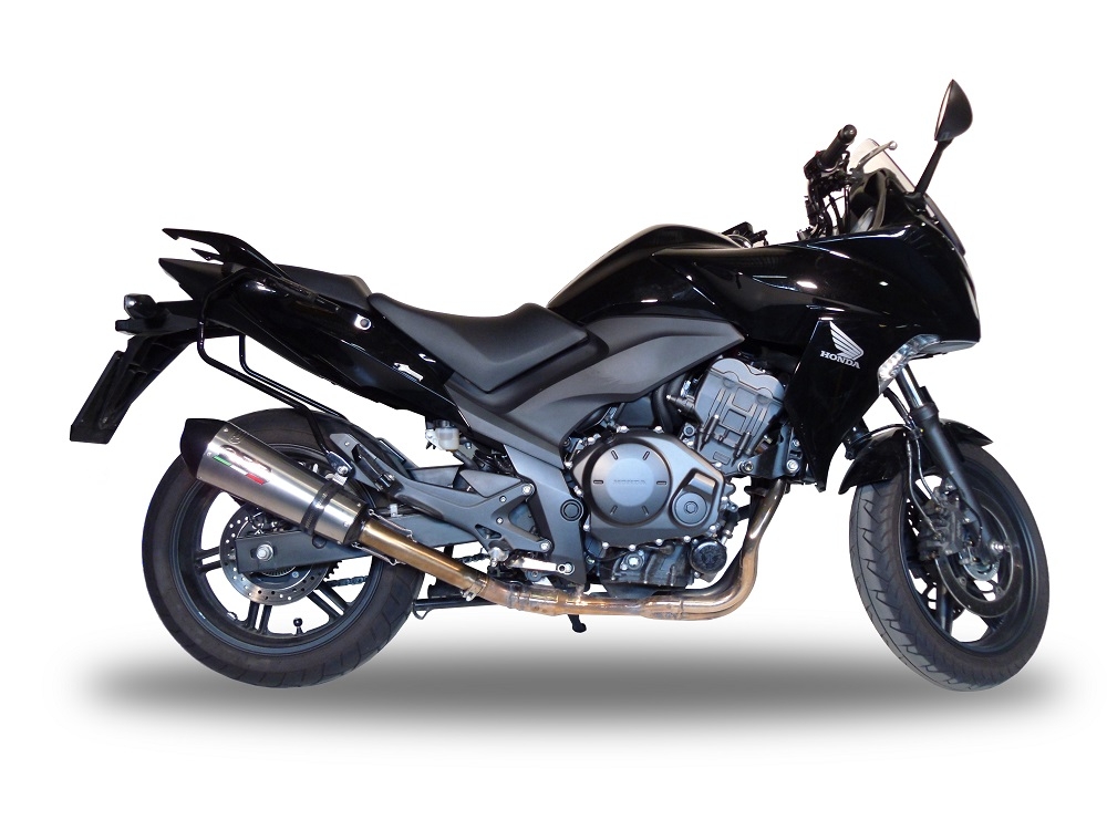 Exhaust compatible with Honda CBF1000 CBF1000ST 2010-2016, Gpe Ann. titanium, Slip-on exhaust including removable db killer and link pipe 