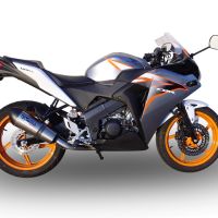 Pot echappement compatible avec Honda Cbr 125 R 2011-2016, Gpe Ann. titanium, Pot échappement complet, non légal pour les pays de l'UE, avec db killer amovible 
