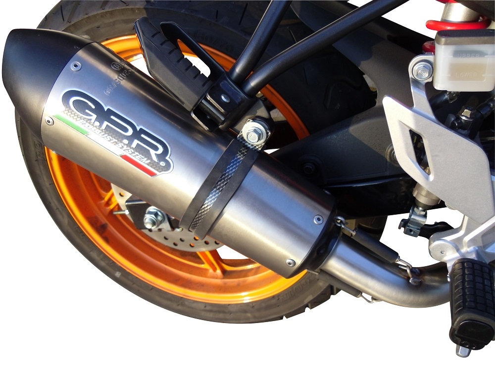 Pot echappement compatible avec Honda Cbr 125 R 2011-2016, Gpe Ann. titanium, Pot échappement complet, non légal pour les pays de l'UE, avec db killer amovible 