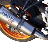 Pot echappement compatible avec Honda Cbr 125 R 2011-2016, Gpe Ann. titanium, Pot échappement complet, non légal pour les pays de l'UE, avec db killer amovible 