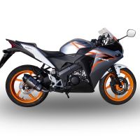Exhaust compatible with Honda CBR125R 2011-2016, Gpe Ann. titanium, Slip-on exhaust including link pipe and removable db killer 