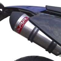 Exhaust compatible with Derbi Terra 125 R / Adventure 2007-2011, Gpe Ann. titanium, Slip-on exhaust including removable db killer and link pipe 