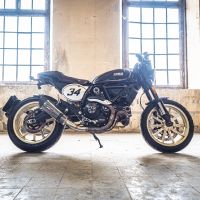 Exhaust compatible with Ducati Scrambler 803 2015-2016, Gpe Ann. Poppy, Slip-on exhaust including removable db killer and link pipe 