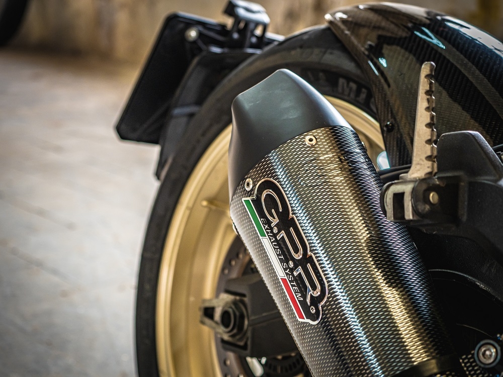 Exhaust compatible with Ducati Scrambler 803 2015-2016, Gpe Ann. Poppy, Slip-on exhaust including removable db killer and link pipe 