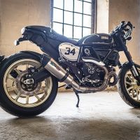 Pot echappement compatible avec Ducati Scrambler 800 2017-2020, Gpe Ann. Titanium, Pot Echappement homologué pour les marchés non européens 