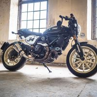 Pot echappement compatible avec Ducati Scrambler 800 2017-2020, Gpe Ann. Titanium, Pot Echappement homologué pour les marchés non européens 