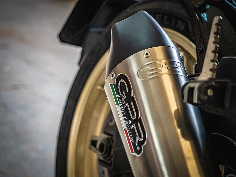 Pot echappement compatible avec Ducati Scrambler 800 2017-2020, Gpe Ann. Titanium, Pot Echappement homologué pour les marchés non européens 